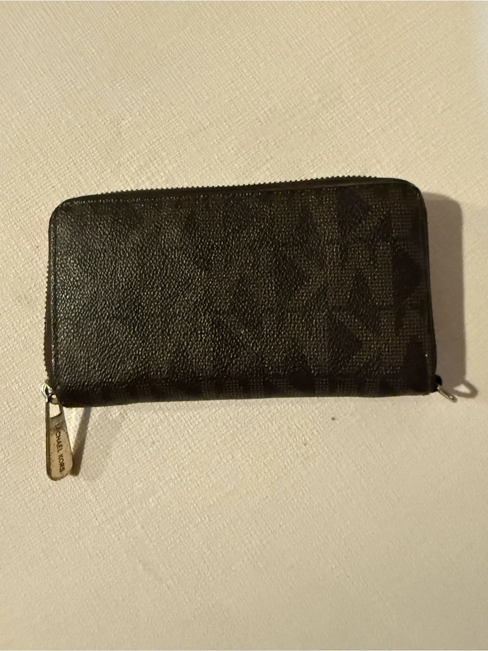 Michael Kors Gold Logo Zip-Around Wallet